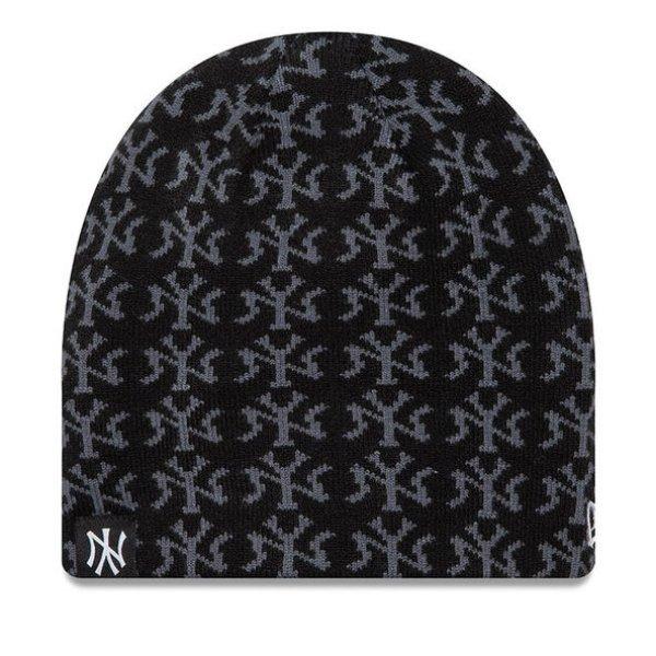 Téli Sapka New Era MLB Jacquard Skull Beanie NY Yankees Black