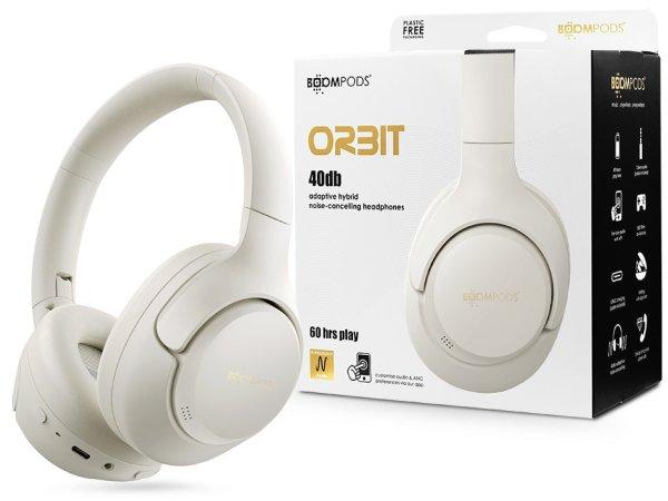 Boompods Wireless Bluetooth sztereó fejhallgató beépített mikrofonnal -
BoompodsOrbit ANC Wireless Headphones - homok színű