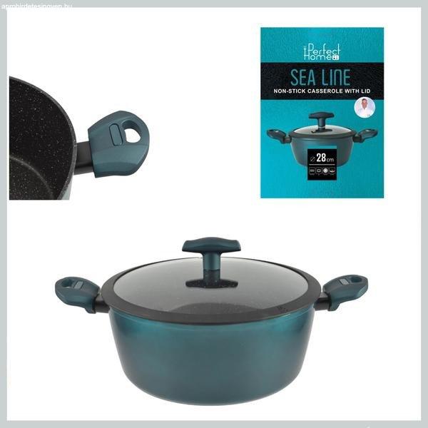 Perfect Home Sea Line tapadásmentes alumínium lábas üvegfedővel 28cm, 6,1L,
indukciós 15352
