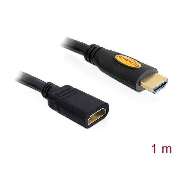 Delock kábel - 83079 (magas sebességű HDMI hosszabbító kábel, Ethernettel,
A apa / anya, 1 m)