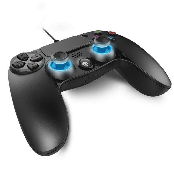 Spirit of Gamer Gamepad - XGP WIRED PS4 (USB, 1,9m kábel, Vibration, PC és PS4
kompatibilis, fekete-kék)