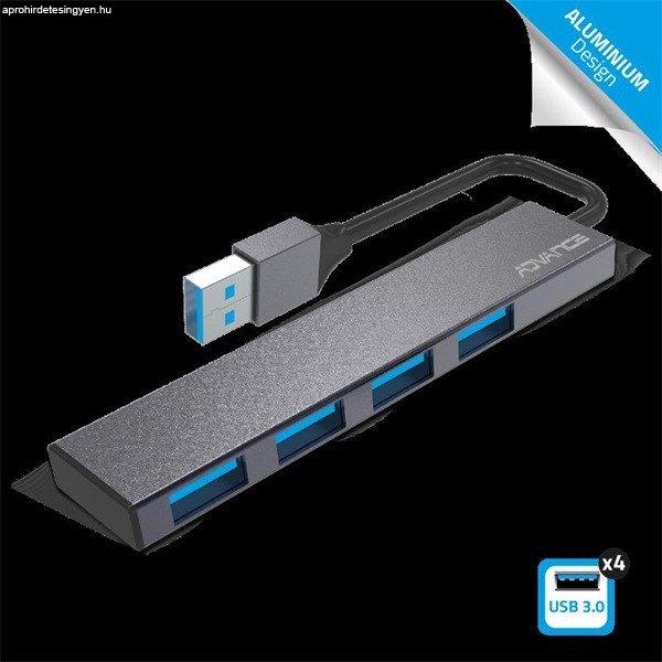 Advance USB Hub - XPAND SMART (USB-A to 4x USB-A3.0, szürke)