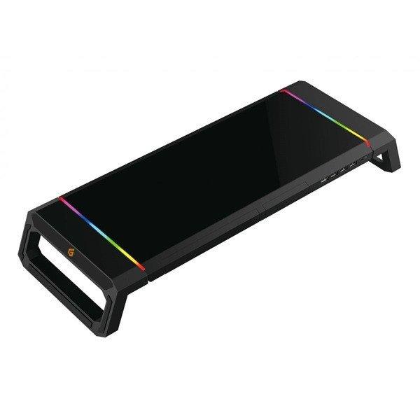 Conceptronic Monitor állvány - THORNE01B (állítható RGB, 4x USB2.0,
beépített fiók, összecsukható, Max.: 10kg, fekete)