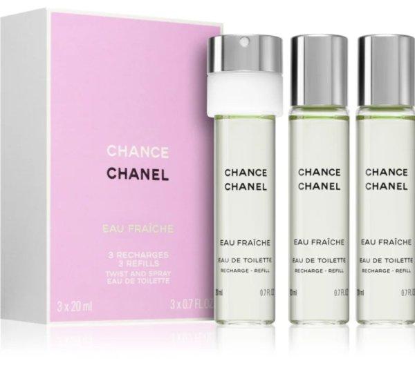 Chanel Chance Eau Fraiche - EDT utántöltő (3 x 20 ml) 60 ml