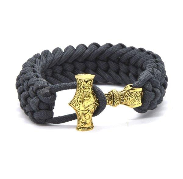 Cordell Szürke paracord karkötő Thor kalapácsa - Mjoelnir