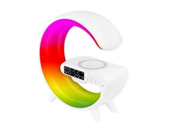 MasterLED QI 5W-os RGB  újratölthető asztali lámpa beépített
hangszóróval