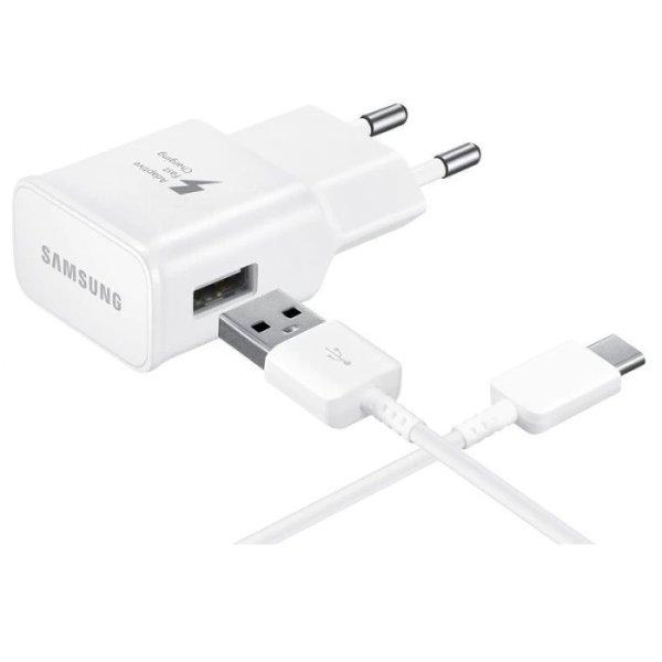 Samsung EP-TA200EWE gyári hálózati fehér gyorstöltő 2A Quick Charge 3.0
15W EP-DW700CWE USB - Type-C adatkábellel 1.5m