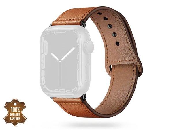 Apple Watch valódi bőrből készült óraszíj - Tech-Protect Leatherfit -
38/40/41 mm - barna