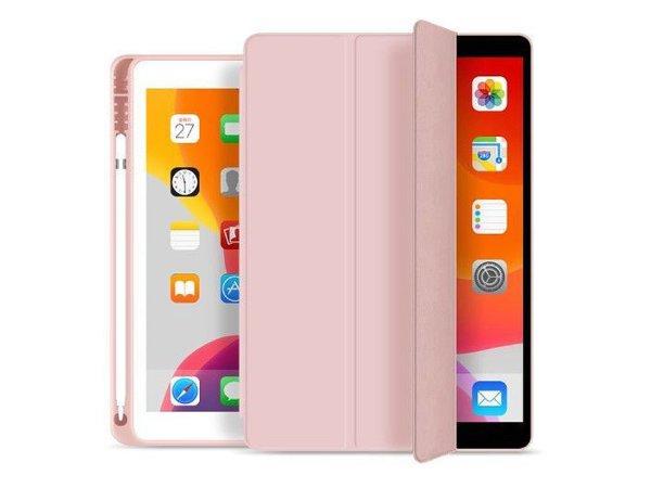 Apple iPad 10.2 (2019/2020/2021) tablet tok (Smart Case) on/off funkcióval,
Apple Pencil tartóval - Tech-Protect - rózsaszín (ECO csomagolás)