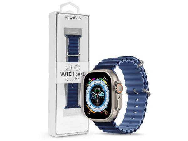 Apple Watch szilikon sport szíj - Deluxe Series Sport6 Silicone Two-tone Watch
Band - 42/44/45/49 mm - kék