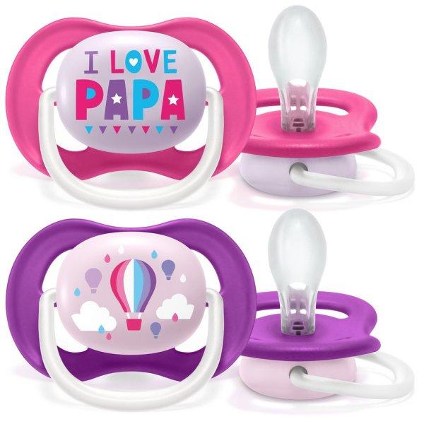 Philips Avent Ultra Air 2 db-os játszócumi (6-18 hónap) - I love papa