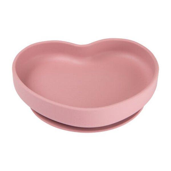 Canpol Babies Szilikonos tányér tapadókoronggal HEART - Pink
