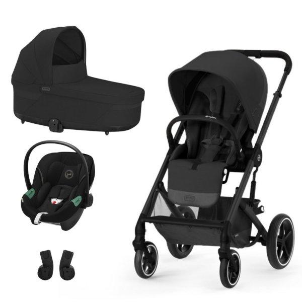 CYBEX Gold Balios S Lux BLK B 3in1 sport babakocsi Cot S Lux mózeskosár és
Aton S2 hordozó - Moon Black