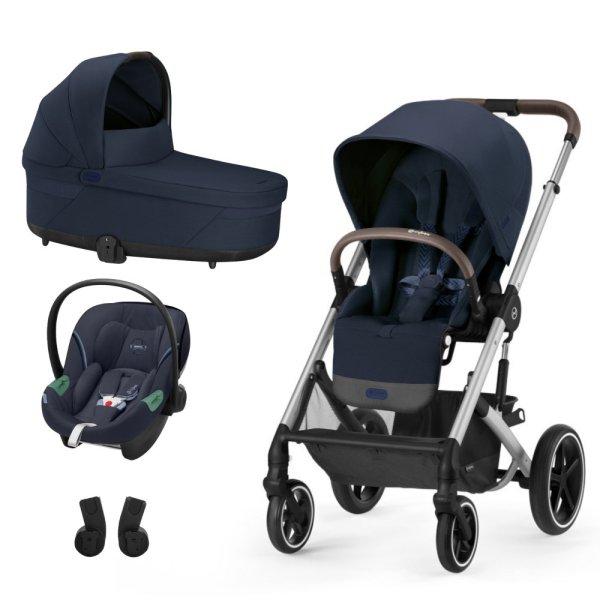 CYBEX Gold Balios S Lux SLV B 3in1 sport babakocsi Cot S Lux mózeskosár és
Aton S2 hordozó - Ocean Blue