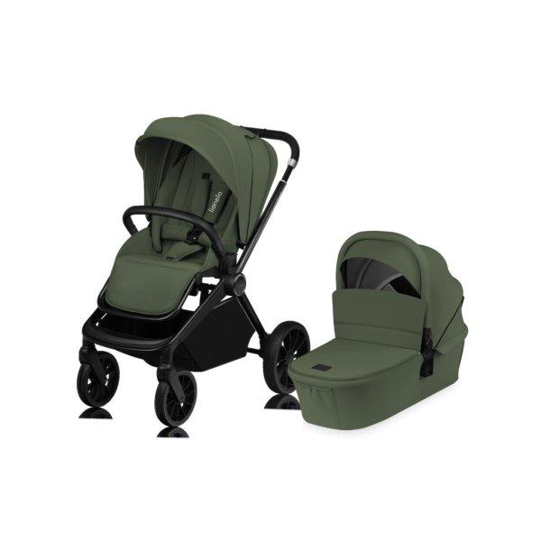 Lionelo Mika Plus 2in1 multifunkciós babakocsi - Green Olive