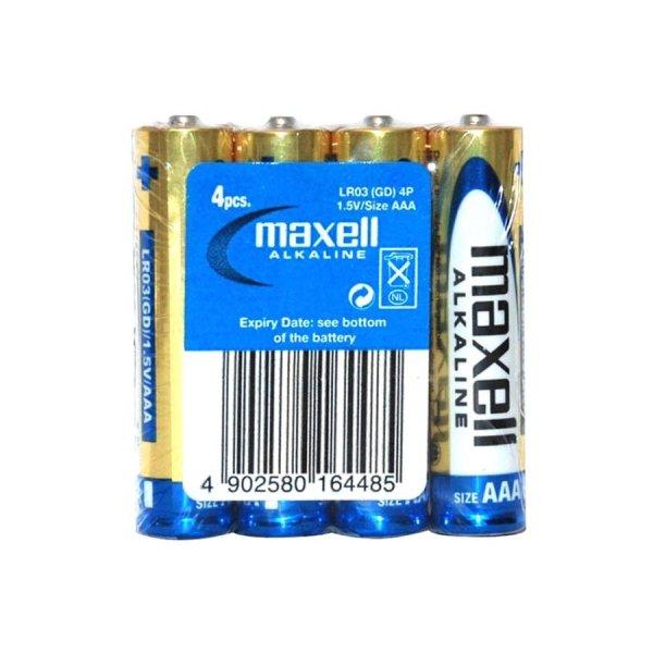 Maxell mikro AAA (LR03) alkáli elem fóliás/4