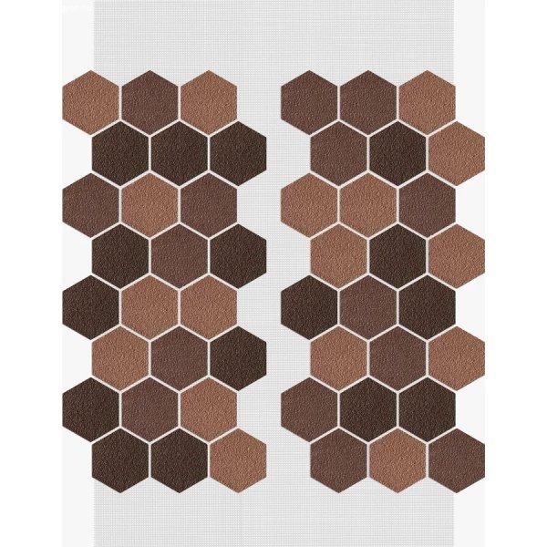 AMK – barna méhsejt mintás falburkolat HC-300 hexagon falpanel 122 cm x 85
cm