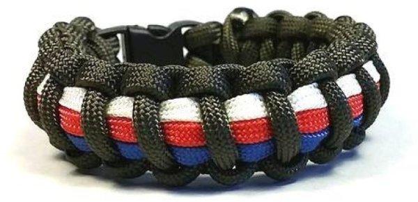 Cordell Paracord karkötő Solomon TRIKOLORA M -( 18 - 19 cm )