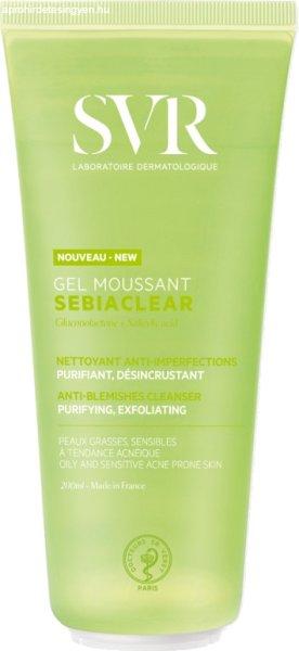 SVR Tisztító gél zsíros és pattanásos bőrre
Sebiaclear (Anti-Blemishes Cleanser) 200 ml