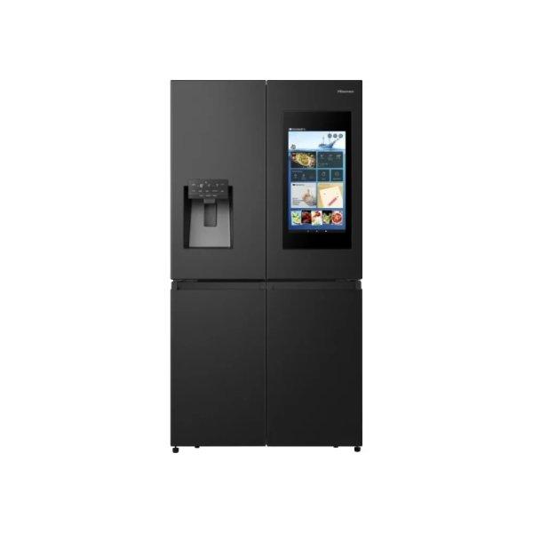 Hisense RQ760N4IFE MultiDoor hűtőszekrény, fekete, NoFrost, Multi Air Flow,
Víz- és jégadagoló, Smart screen, Wi-Fi,