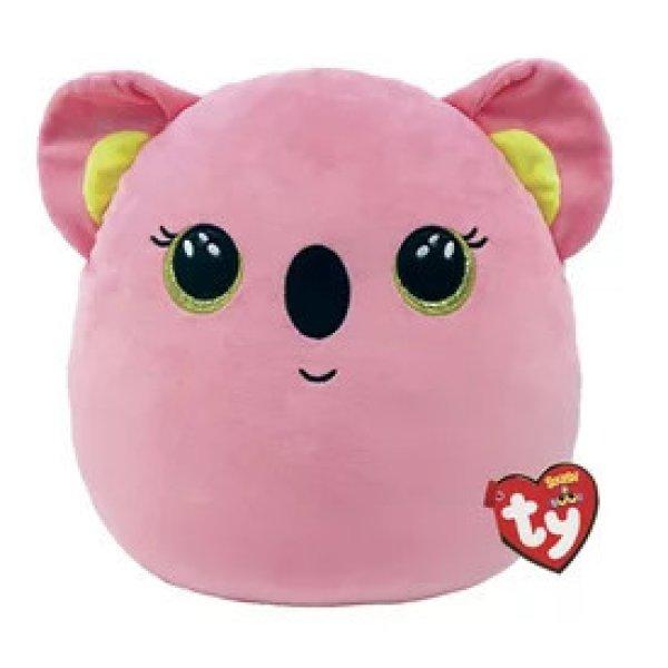 Ty Squishy Beanies párna alakú plüss figura POPPY, 22 cm - rózsaszín koala