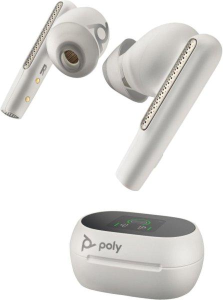 Poly Plantronics Voyager Free 60+ UC Touchscreen Charge Case for BT700 USB-A
Adapter Bluetooth Headset White Sand