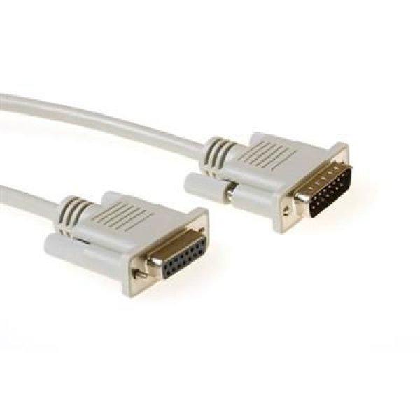 ACT Serial 1:1 connection cable 15 pin D-sub male to 15 pin D-sub female 1,8m
Ivory