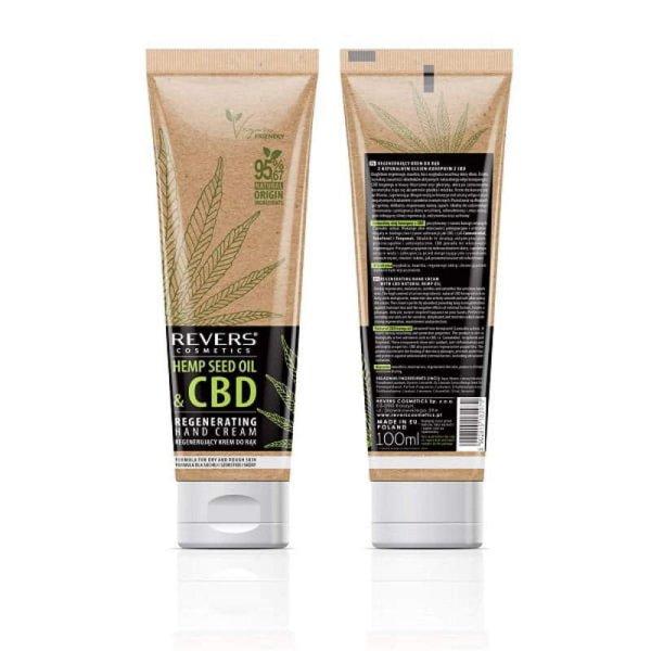 Revers cbd kendermag olajos vegán kézkrém regeneráló 100 ml