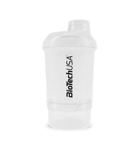 Keverőpalack Biotech Wave+ Nano 300 ml (+150 ml) Átlátszó