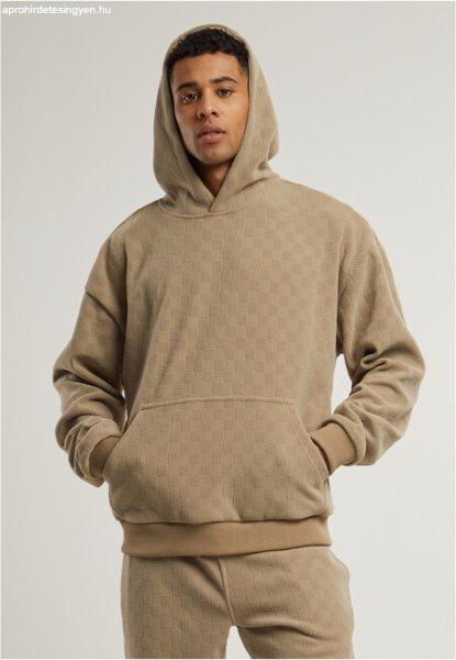 Urban Classics Jacquard Velvet Oversized Hoody unionbeige