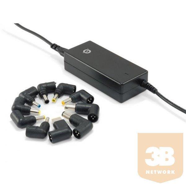 Conceptronic Univerzális Notebook adapter 65W - CNB65 (10 csatlakozó,
túlfeszültség/rövidzárlat/túlmelegedés védelem)