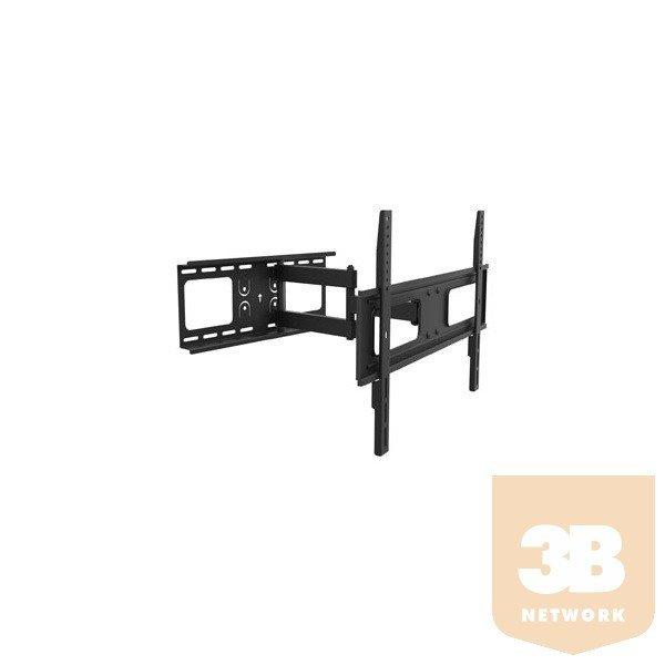 Equip 650316 TV tartó konzol, 32"-70", fali, forgatható, dönthető,
állítható magasság, Max.: 50kg, fekete