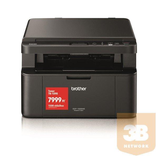 BROTHER Lézer MFP NY/M/S DCP-1622WE, A4, mono, 20 lap/perc, WiFi/USB, manuál
duplex, 2400x600dpi, 32MB