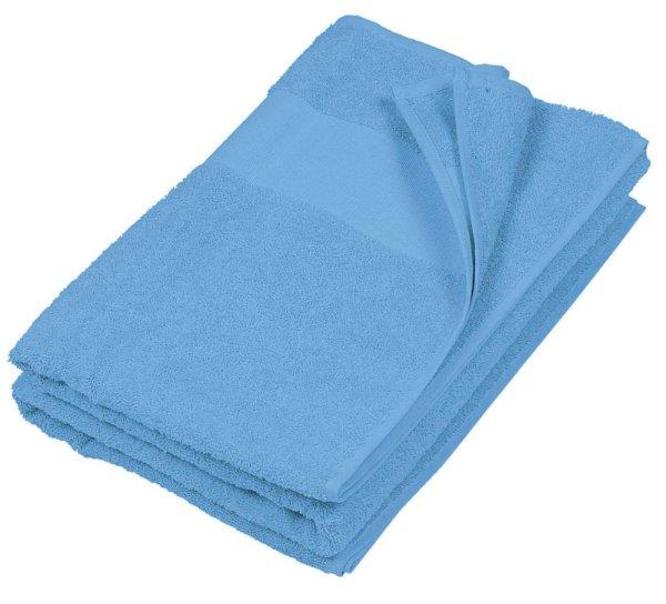 Uniszex pamut strandtörölköző, Kariban KA111, Azur Blue-100X150