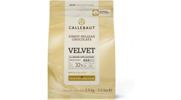 Fehércsokoládé pasztilla (korong) 2,5kg Callebaut Velvet White