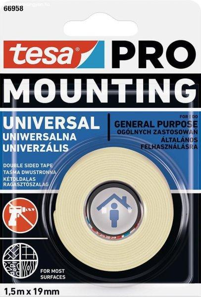 Tesa® Mount PRO Univerzális, kétoldalú ragasztó, 19 mm, L-1,5 m