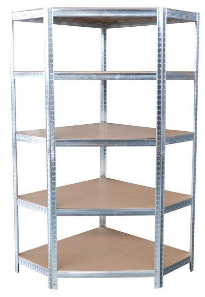 Rack RAT80, sarok,fém, MDF, 5 hüvelyk, 180x90x40 cm, max. 150 kg/utca