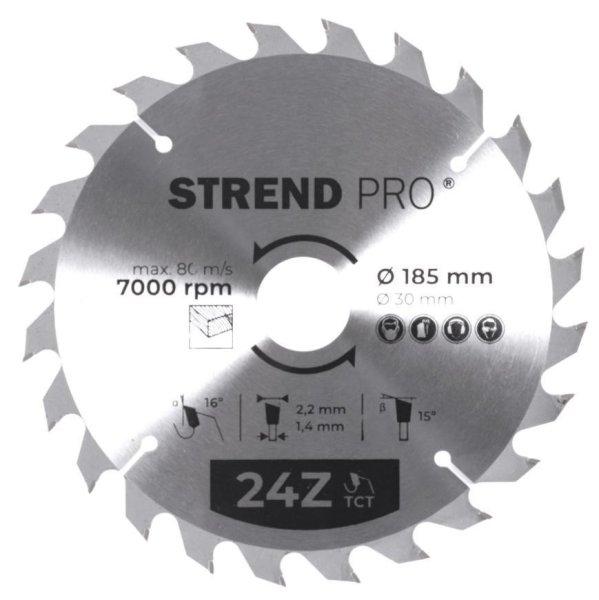 TCT 185 x 2,2 x 30/20 mm 24T, körfűrészlap, SK lapokkal