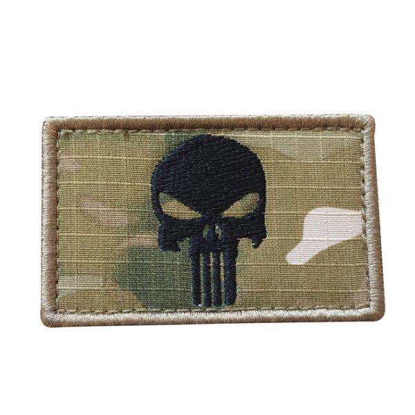 WARAGOD FELVARRÓ Embroidery Rectangle Punisher Flag Patch Multicam