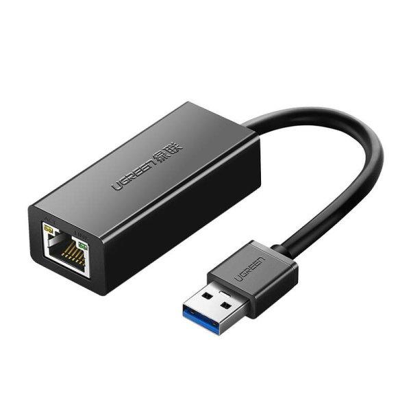 Ugreen CR111 USB-A - RJ45 hálózati adapter - fekete