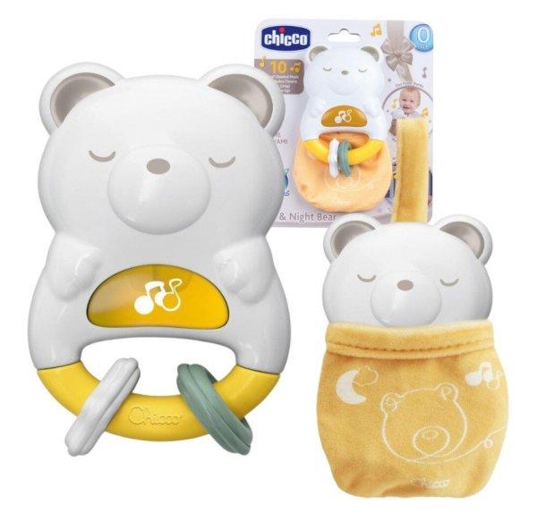 Chicco Day & Night Bear zenélő csörgő és éjszakai fény kiságyjáték 0
hó+