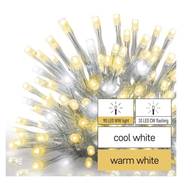 EMOS D1CN01, Standard LED sorolható füzér, villogó – jégcsapok, 2,5 m,
kültéri, meleg/hideg fehér