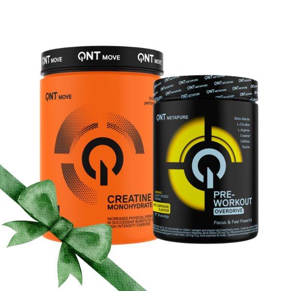 QNT Creatine Monohydrate Pure 800g + Ajándék QNT Pre Workout Overdrive Sweet
Lemonade 390 g