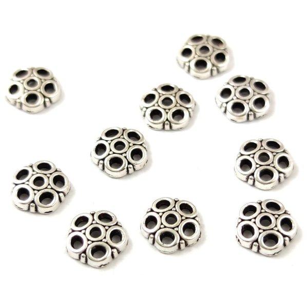 Gyöngykupak - platina színű - 8x2mm