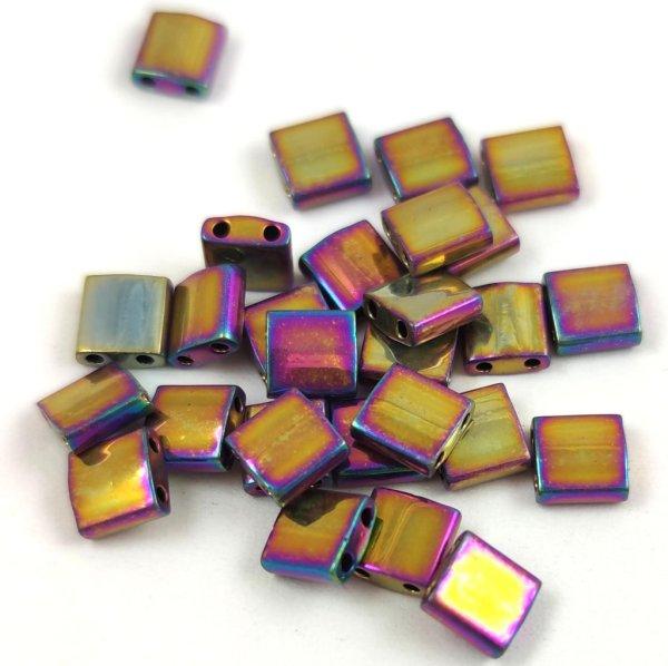 Miyuki tila gyöngy - 188 - Metallic Purple Gold Iris - 5x5mm