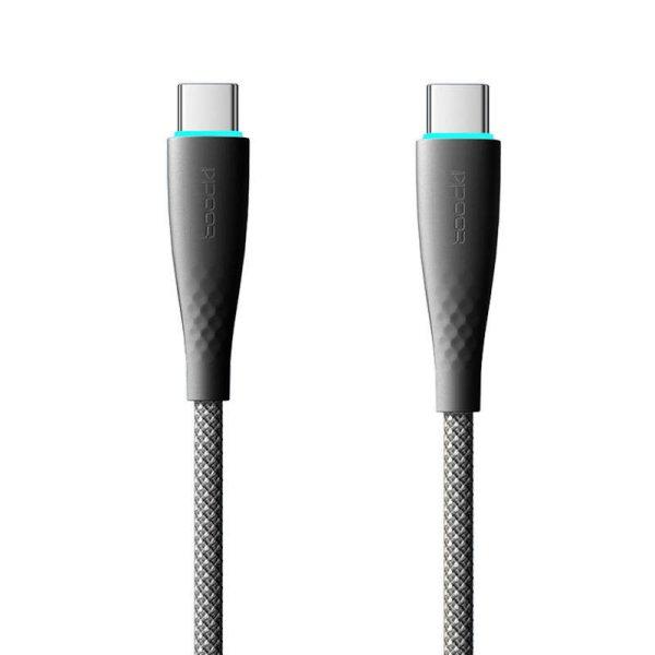 Kábel USB-C-ről USB-C-re Toocki TXCTT1- BMH01-B, 1m, PD FC 100W (fekete)