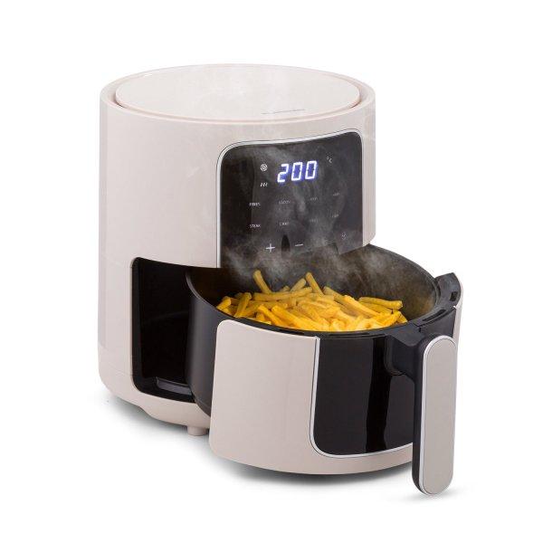 Klarstein Crisp-Pro, forrólevegős fritőz, 1400 W, 3,5 l, 8 program,
időzítő