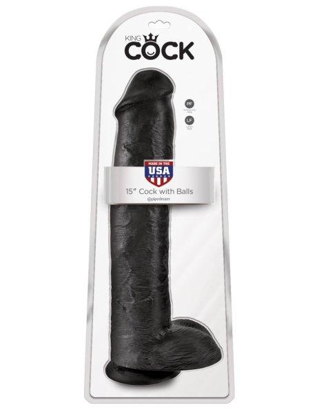  15" Cock with Balls  Black 