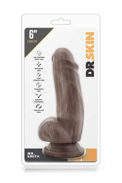  Dr. Skin Mr. Smith 7 inch Dildo Chocolate 