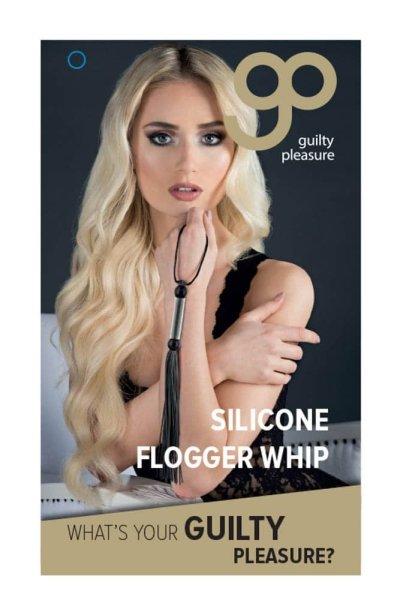  GP Silicone Flogger Whip Black 